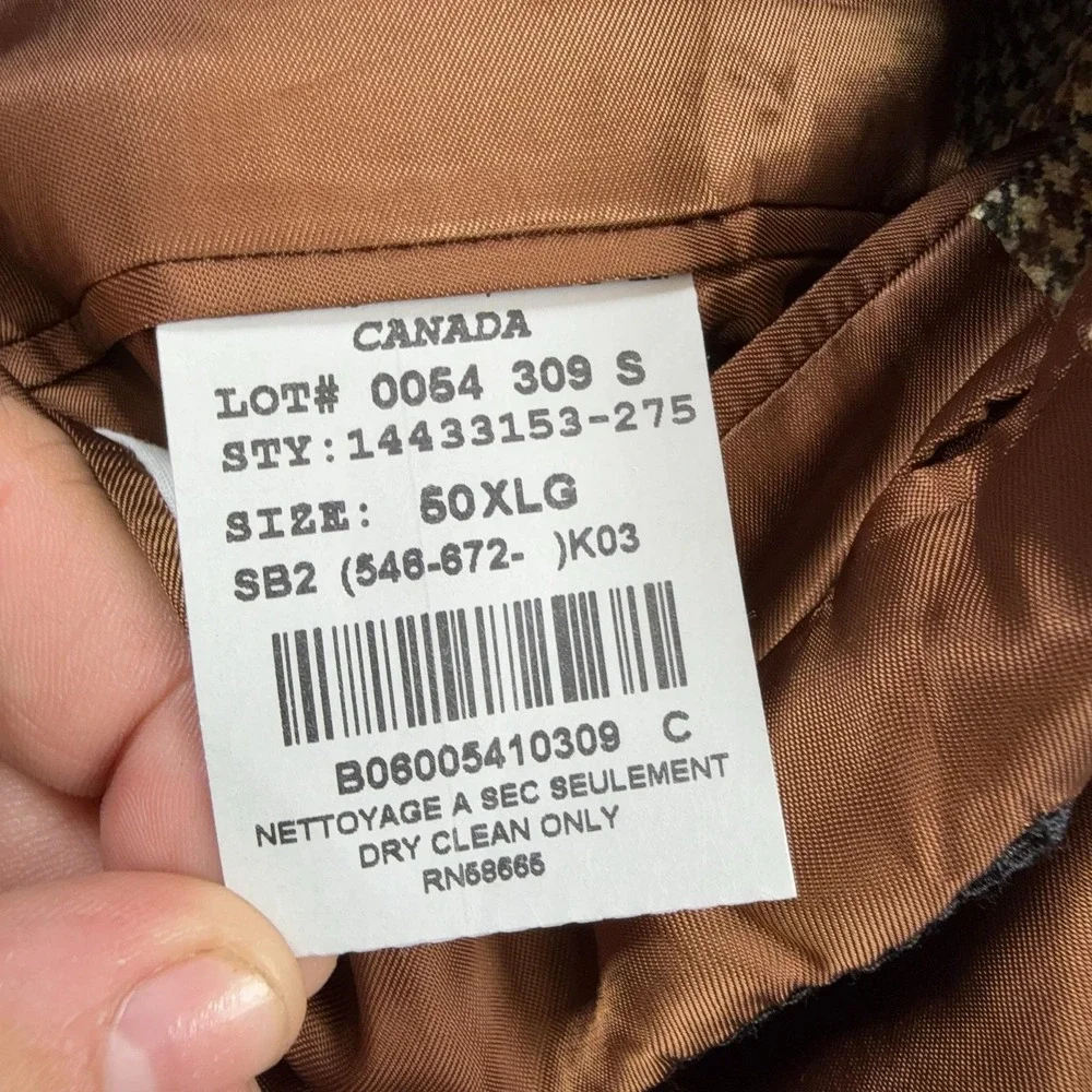 John W. Nordstrom Blazer Sport‎ Coat Mens 50X Long Brown Loro Piana Cashmere